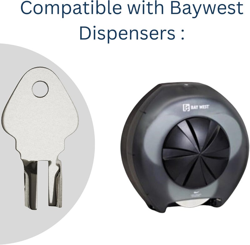 Robby's Cloud Key for Baywest 1200 - Replacement Key for Tork Dispensers which was Baywest Brand Toilet Paper Dispenser, Paper Towels Dispenser, Soap and air freshener Dispensers (1 Pack) - Image 3